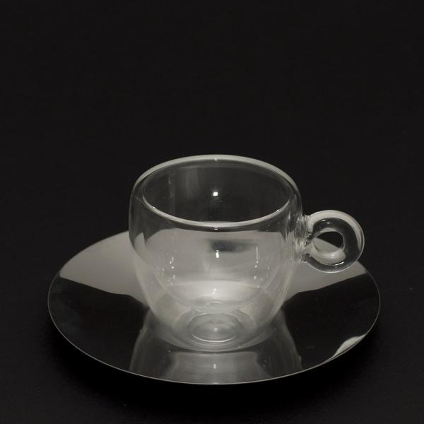 Filiżanki termiczne do espresso 2 szt. + podstawki - Luigi Bormioli