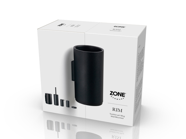 Kubek na szczoteczki ścienny Rim black 14650