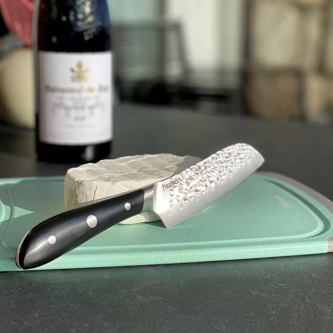 Fissman Hattori Nóż kuchenny Małe Santoku młotkowany 13 cm