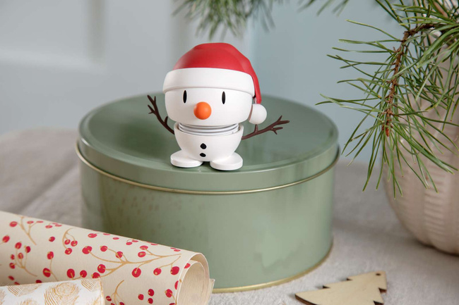 Figurki dekoracyjne soft Santa Snowman S White - Hoptimist