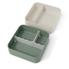 Lunchbox Monbento Flex 1 l ze sztućcami, 2 pojemniki po 500 ml, zielony