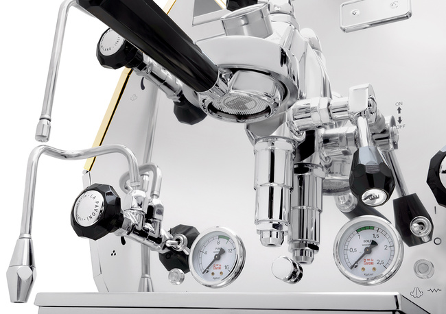 La Pavoni - Półprofesjonalny ekspres do kawy Diamantina LPSDIG03EU Stal nierdzewna i złoty