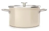 Garnek KitchenAid Steel Core Enamel z pokrywką 20 cm 3,7 l Almond Cream