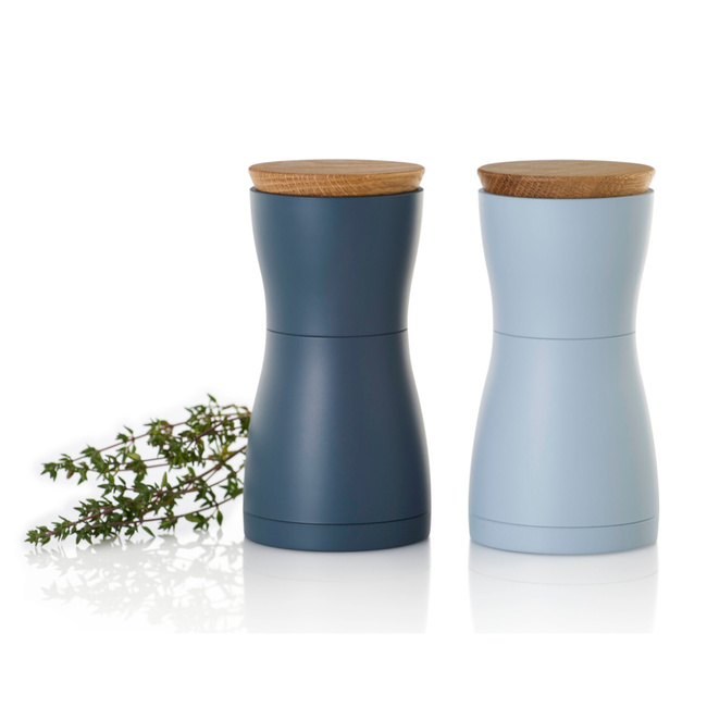 Zestaw Młynków Do Pieprzu I Soli Twin Ciemno/Jasnoniebieski