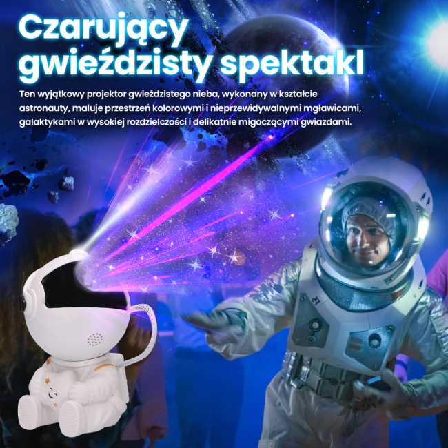 Extralink Home Projektor Gwiazd Mini | Lampka Nocna, Rzutnik | Dla Dzieci, Astronauta