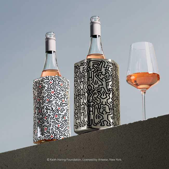 Rękaw chłodzący do wina Vacu Vin Keith Haring, aktywny