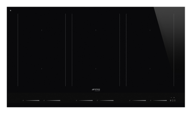 Smeg - Płyta Indukcyjna, 90 Cm, Linea, Black Linea Sim1964D Czarne Szkło