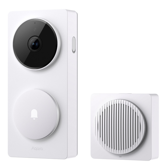 Wideodomofon Aqara Doorbell Camera Hub G410 Select, biały, kamera 2K z hubem