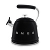 Smeg - Czajnik z Gwizdkiem, Czarny SDA 50's Style WKF01BL