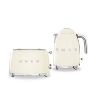 Zestaw Smeg - Czajnik + Toster na 2 kromki kremowy