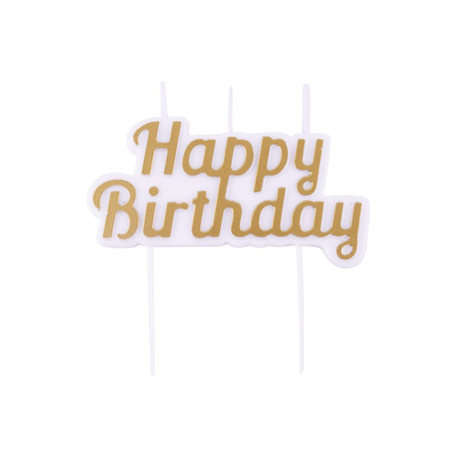 Pme Dekoracyjna Świeczka Happy Birthday 10 x 5 cm