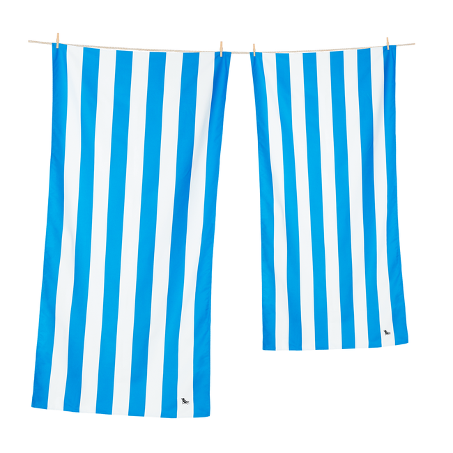 ręczniki plażowe szybkoschnące do plaży Bondi Blue L 160x90cm - Dock & Bay