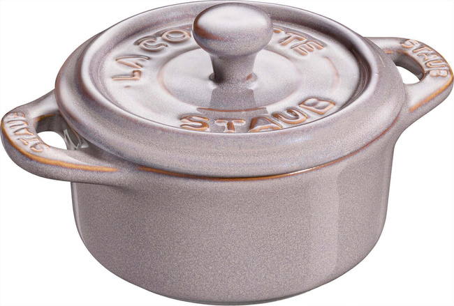 Staub Gift Giving 4x Mini Cocotte Okrągły 10 cm, Antyczny Grafitowy