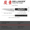 Dellinger Carbon Fiber Octagon Nóż Utility 14 cm
