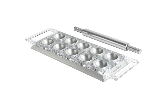Forma do ravioli w kwadratach 5 x 5 cm x 10 szt, srebrna Design line - Marcato