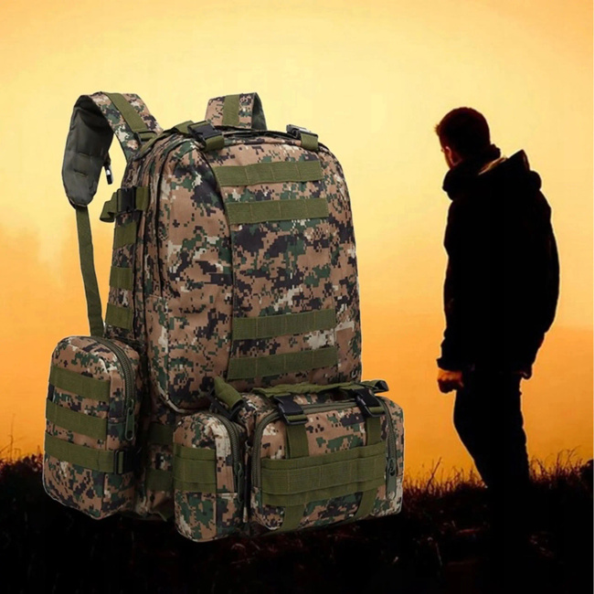 EXTRALINK Military Plecak Taktyczny 4w1 Szkolny Podróżny 50L Wojskowy Turystyczny Survival MIL-668