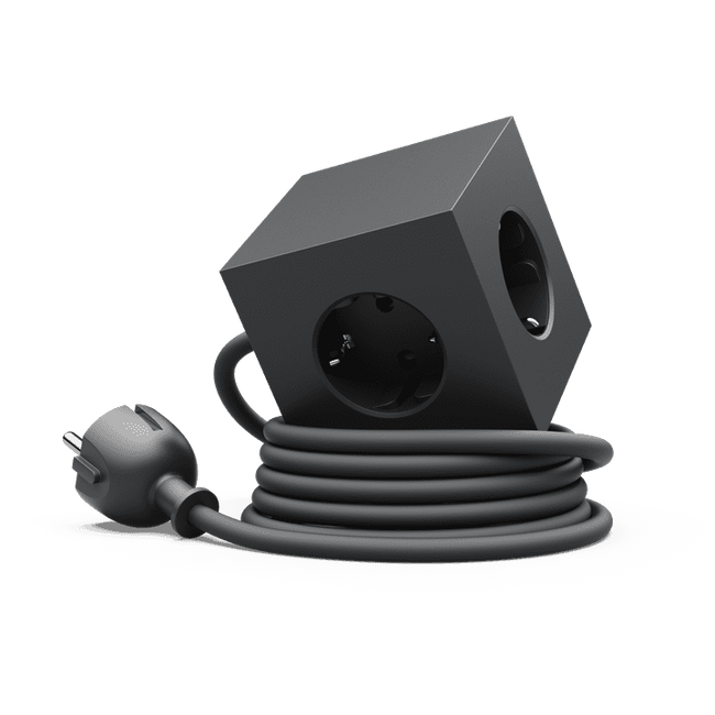 Listwa zasilająca Square 1 z podwójnym Usb-c 30 w i magnetyczną podstawą 1,8 m - czarna - Avolt