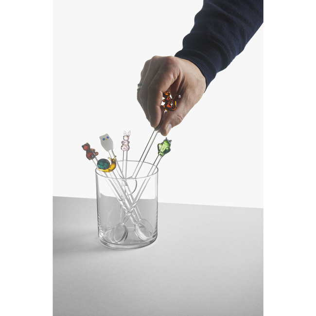 Szklane łyżeczki 15 cm Wiewiórka i Sowa - Ichendorf Milano