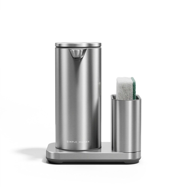 Automatyczny dozownik do mydła Simplehuman ST1086 z organizerem, 266 ml, stal szczotkowana