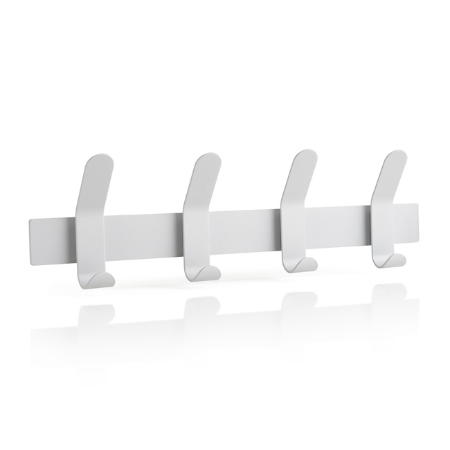 Wieszak ścienny Zone Denmark A-rack Soft Grey, 4 podwójne haczyki, stal