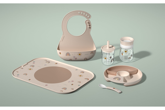 Śliniak silikonowy z kieszonką Mio Forest Friends - Silikon - Mepal 