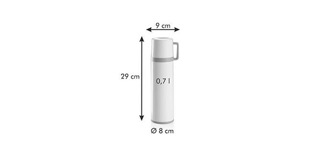 Termos z kubkiem Constant Cream 0,7 l, nierdzewny - Tescoma