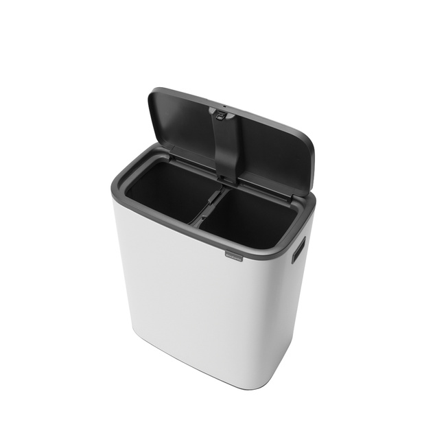 Kosz do segregacji Brabantia Bo Touch Bin 2 x 30 l, biały, 221408