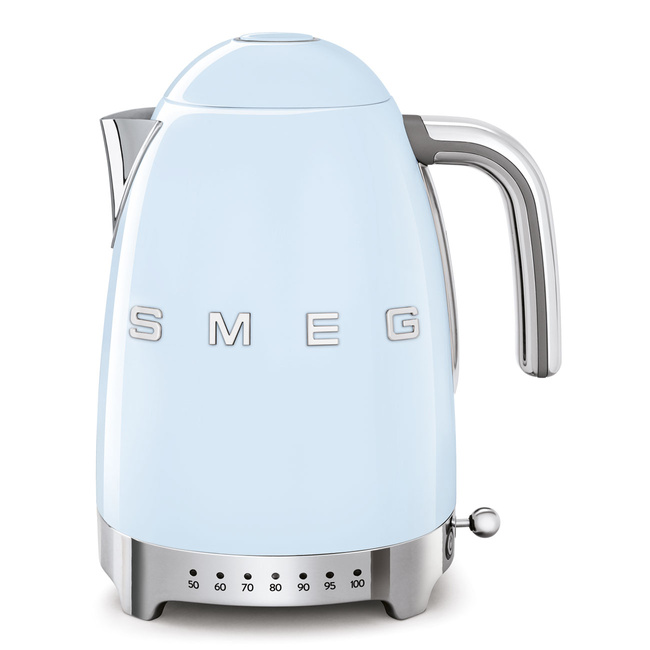 Smeg - Czajnik z regulacją temp., p. błękit 50's style KLF04PBEU Pastelowy błękit