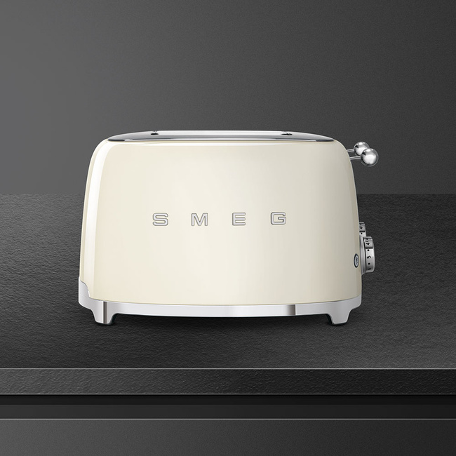 Smeg - Toster, cztery kromki, TSF03CREU 50's Style - kremowy