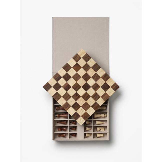 Szachy drewniane Printworks The Minimalist, plansza 30 x 30 cm, pudełko w formie książki