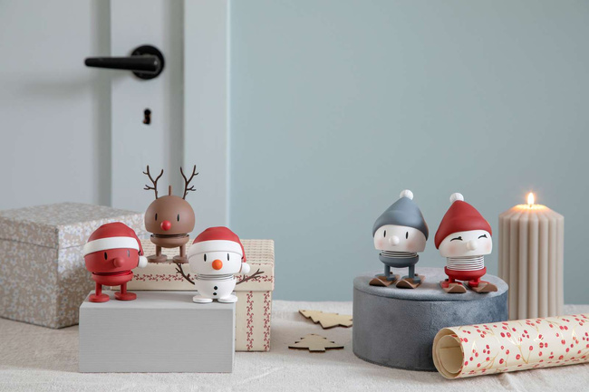 Figurki dekoracyjne soft Santa Snowman S White - Hoptimist
