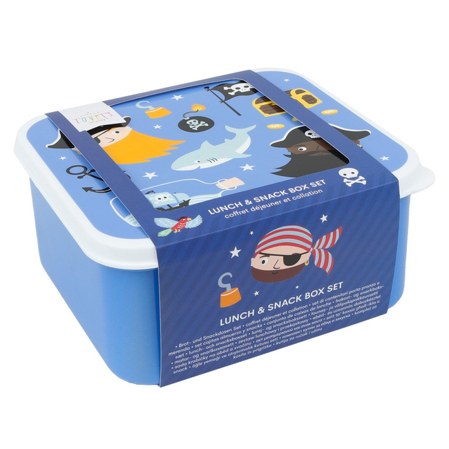 Lunchbox dla dzieci Pirates - zestaw 4 szt - A Little Lovely Company