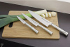 Samura Bamboo Zestaw 3 Noży Kuchennych Stalowych AUS-8 (Szefa 20 cm, Uniwersalny 12.5 cm, Do obierania 8 cm)