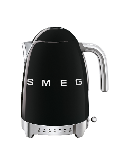 Smeg - Czajnik z regulacją temp., czarny 50's Style KLF04BLEU Czarny
