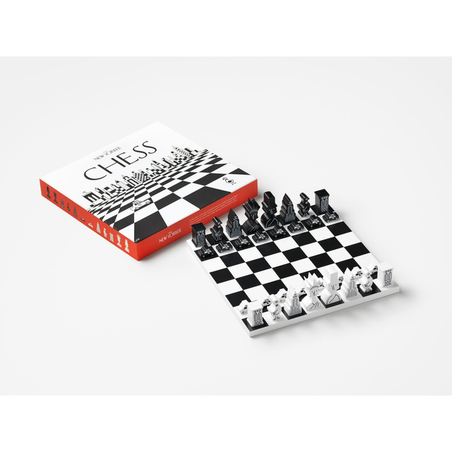 Szachy Printworks NYC x The New Yorker, figury z ilustracji Christopha Niemanna