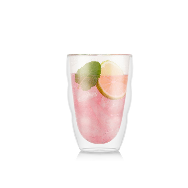 Szklanki do napojów z podwójną ścianką Pilatus 350 ml 2 szt. transparent