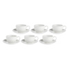 La Porcellana Bianca Essenziale Zestaw 6 filiżanek do herbaty ze spodkiem 220 ml