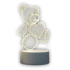 Extralink Home | Lampka nocna Miś Serce 3d | Iluzja optyczna do sypialni Usb