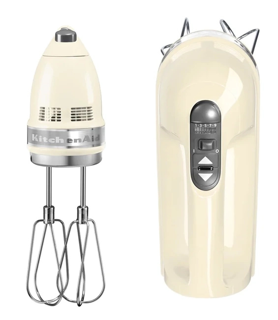 Dziewięciobiegowy mikser ręczny KitchenAid 5KHM9212EAC, kremowy