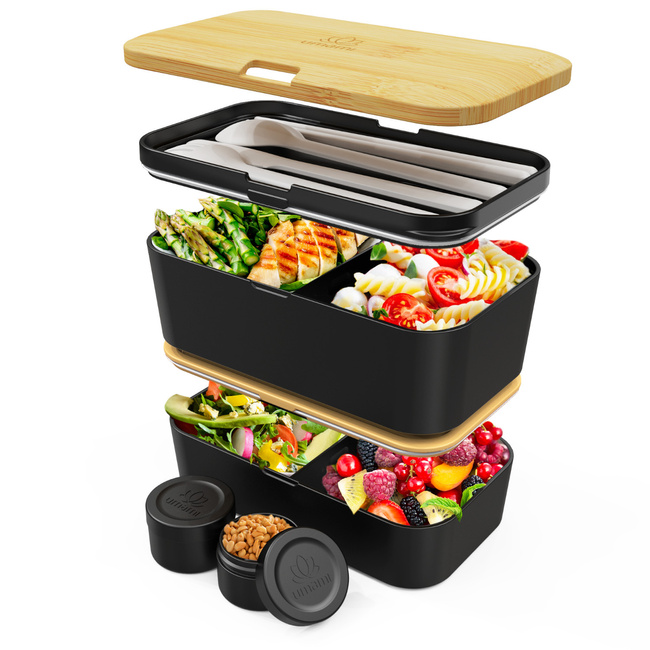Lunchbox Nestable - Bamboo Black - 1500ml - Umami