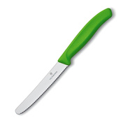 Victorinox Nóż Uniwersalny / Do Pomidorów, Ząbkowany 11 cm, Zielony