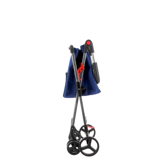 Wózek na zakupy Rolser Mini Basket MF M4B, niebieski, 4 koła, torba 40 do 59 l