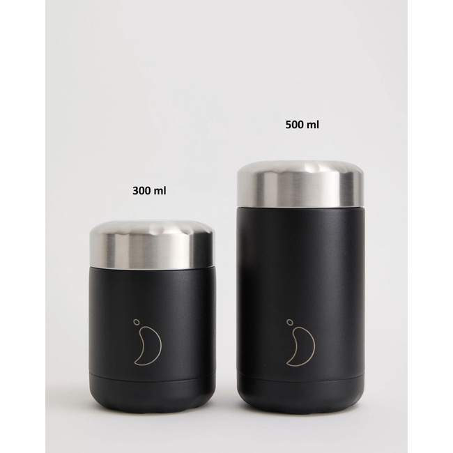 termosy obiadowe do żywności 500 ml black - Chilly's Bottles