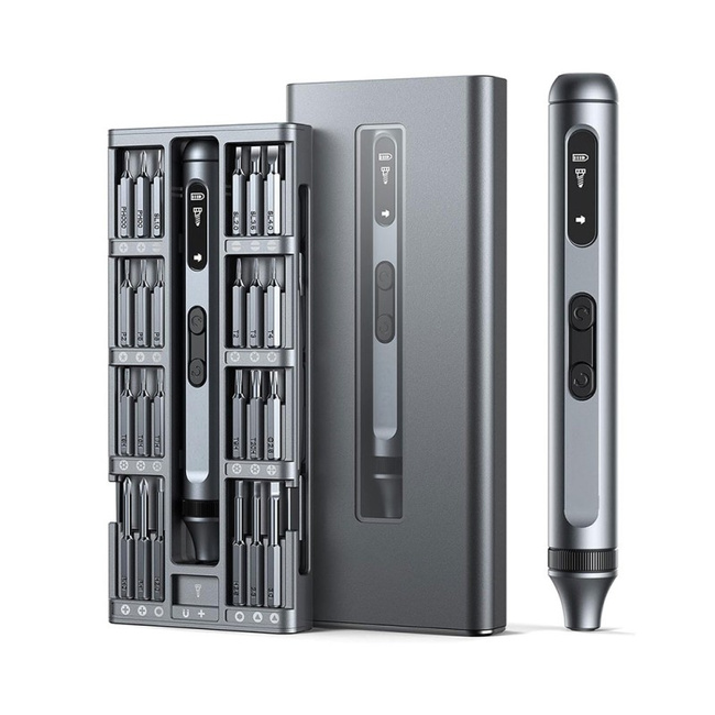Wkrętak elektryczny Extralink Powerlink 50 w 1, 48 końcówek S2, ładowanie USB-C