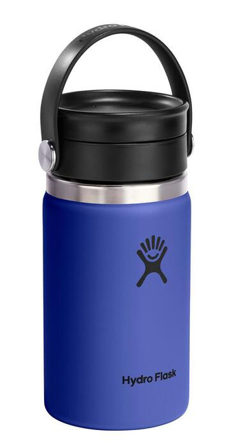 Butelka termiczna na kawę Hydro Flask Wide Mouth 12 oz (355 ml) z pokrywką Flex Sip, Capri Blue