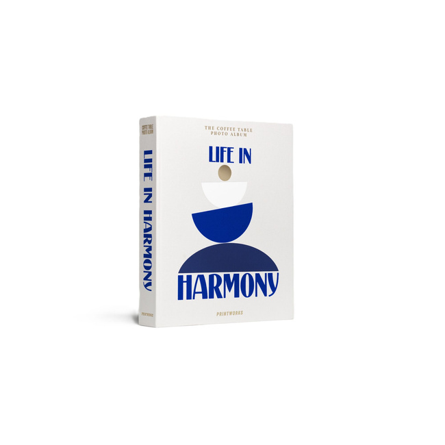 Album na zdjęcia Printworks Life in Harmony XL, biały, czarne karty, 60 stron