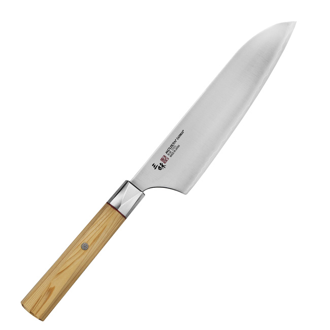 Nóż Santoku Mcusta Zanmai Beyond ZBX-5003B, stal węglowa Aogami Super, 18 cm