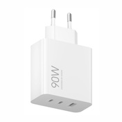 Xiaomi 90w Hypercharge Power Adapter 3-port Eu | Ładowarka | Gan, 2x Usb Type-C, 1x Usb-A