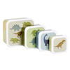 Lunchbox dla dzieci Dinosaurs - zestaw 4 szt - A Little Lovely Company