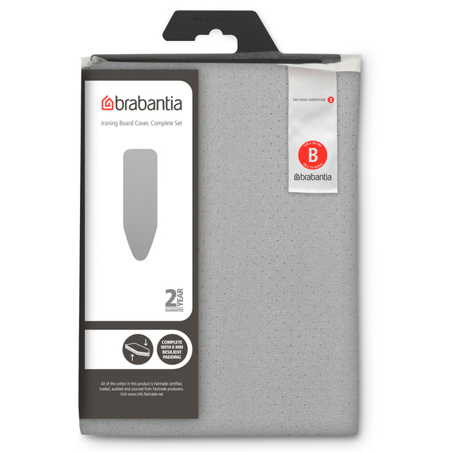 Pokrowiec na deskę Brabantia B 124 x 38 cm, metalizowany, pianka 8 mm